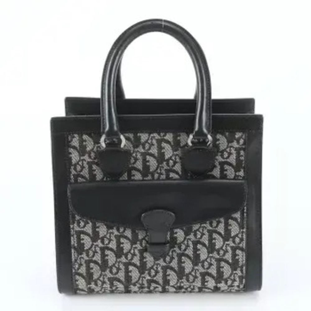 Christian Dior Trotter Bo Leather Tote Bag Rwm Black